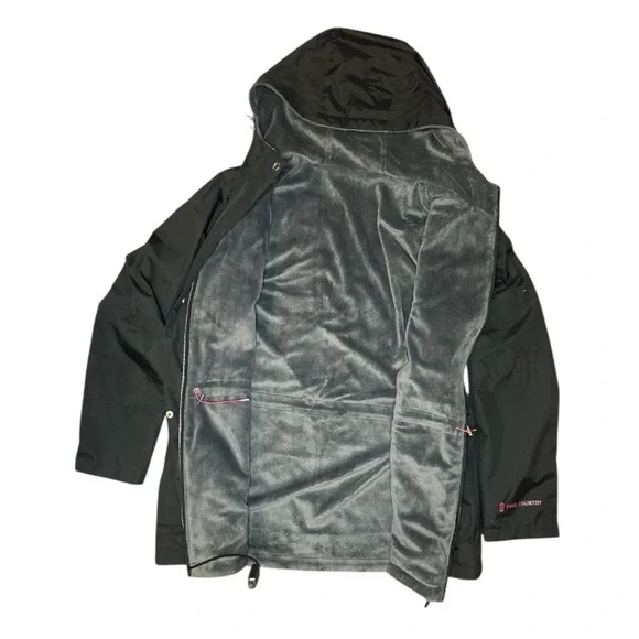 Free Country Black Waterproof Lined Jacket with Pink Logo - Picture 4 of 8